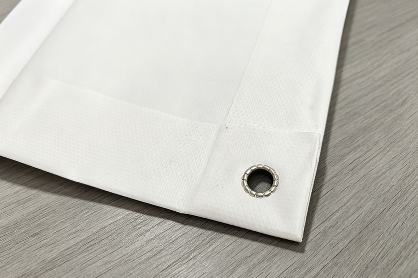 pvc banner hem eyelet back
