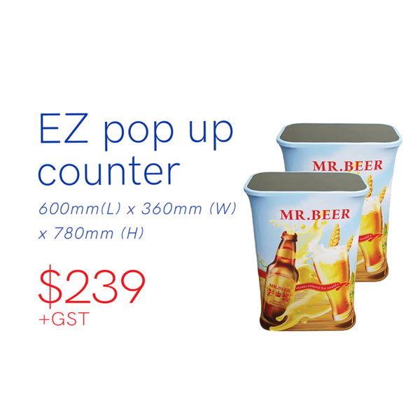 EZ POP up Counter (custom printing)